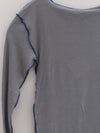 BASERANGE Ribbed Long Sleeve Top T-shirt TTVL Series Collection France BAS-TTVL-RB-SP25-BOW LBUE